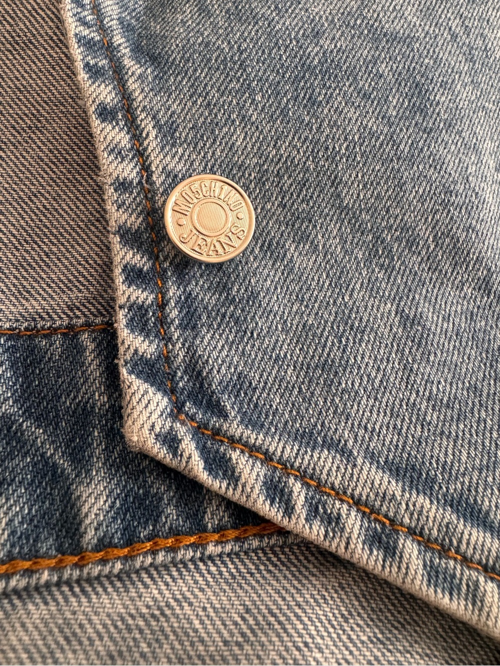 Moschino Light Blue Fishtail Denim Jacket - Picture 10 of 10